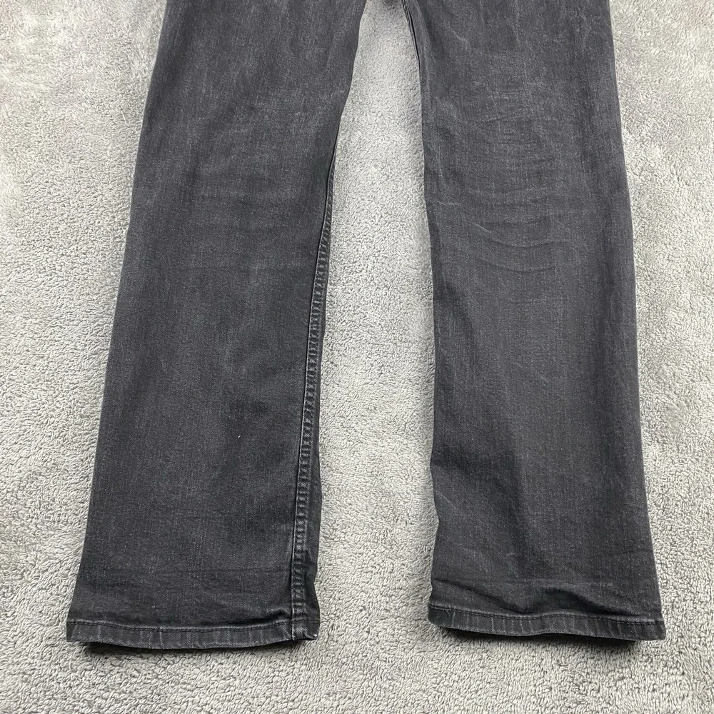 Levis 514 Straight Jeans Mens 34x31 Black Mid Rise Denim‎